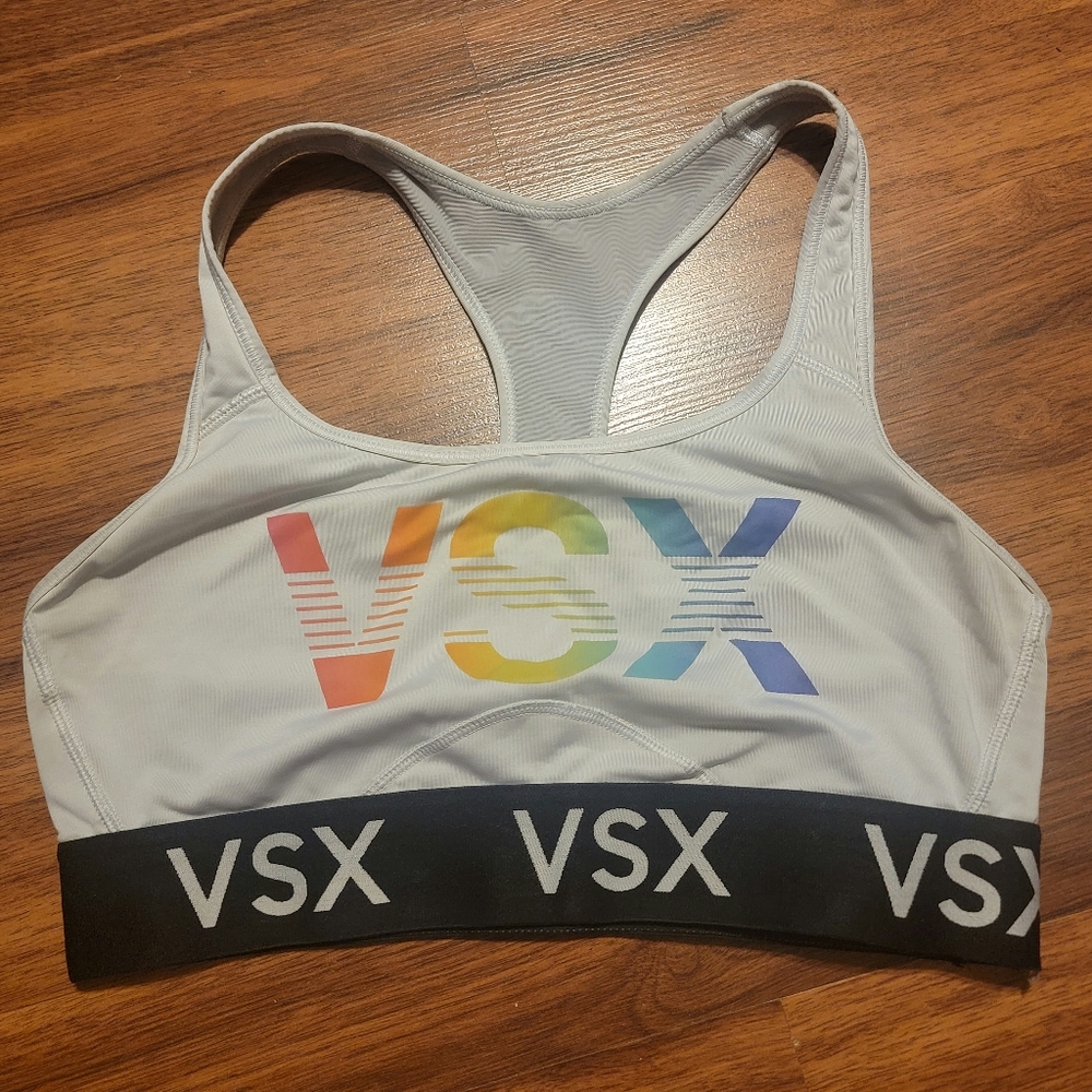 Victoria's Secret VSX Grey Sports Bra - Size Medium